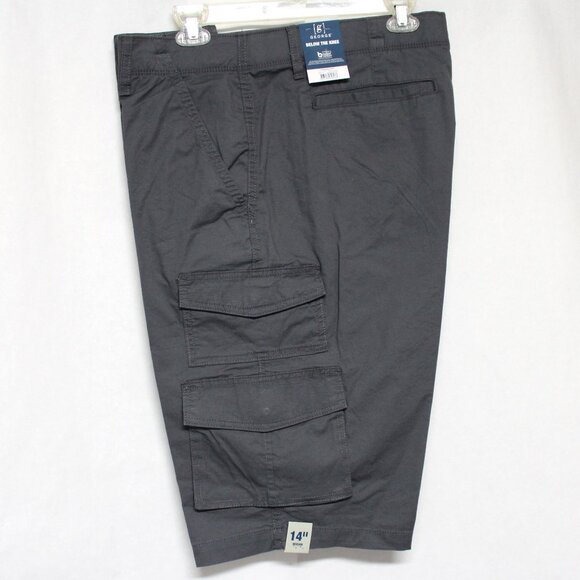 NWT George Men’s Charcoal Sky Below the Knee Messenger Or Cargo Style Shorts - Picture 1 of 13
